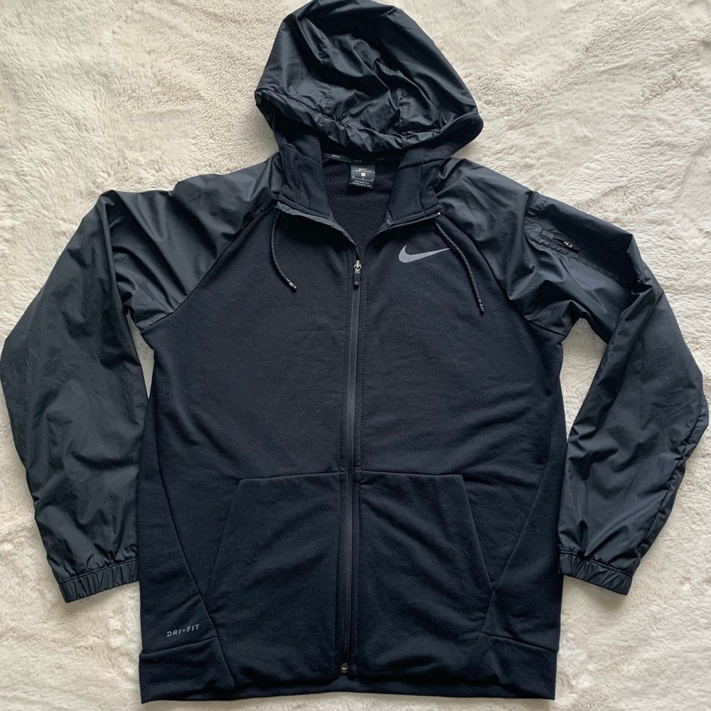 Nike Men's Black Dri-Fit‎ Training Utility Track Basketball Jacket Size Medium